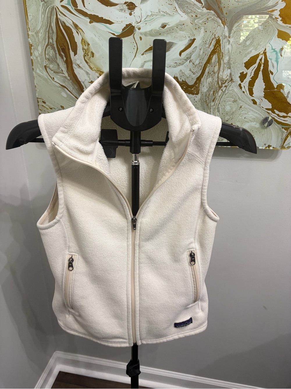 Vintage 2009 Patagonia Synchilla Fleece Vest Cream Women's Small